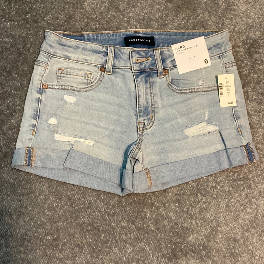 Aeropostale Women’s Size 6 Vintage Low Rise MIDI Stretch Shorts NWT